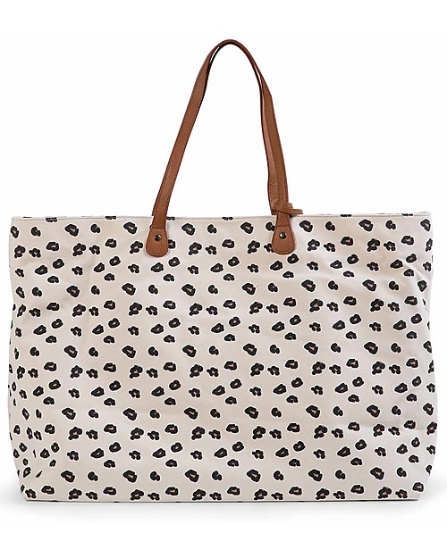 Childhome Family Bag - Borsa Weekend 55x18x40 cm - Leopardato Borse Cambio